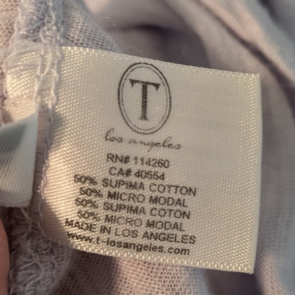 Palest Lavender T Los Angeles Supima Cotton Top- M - Picture 4 of 4